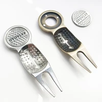 GvOvLvF Golf Divot Tool With Marker Pitch Mark Green Divot Repair Tool Golf Pitchfork Golf Training Aids Silver And Copper Color 1