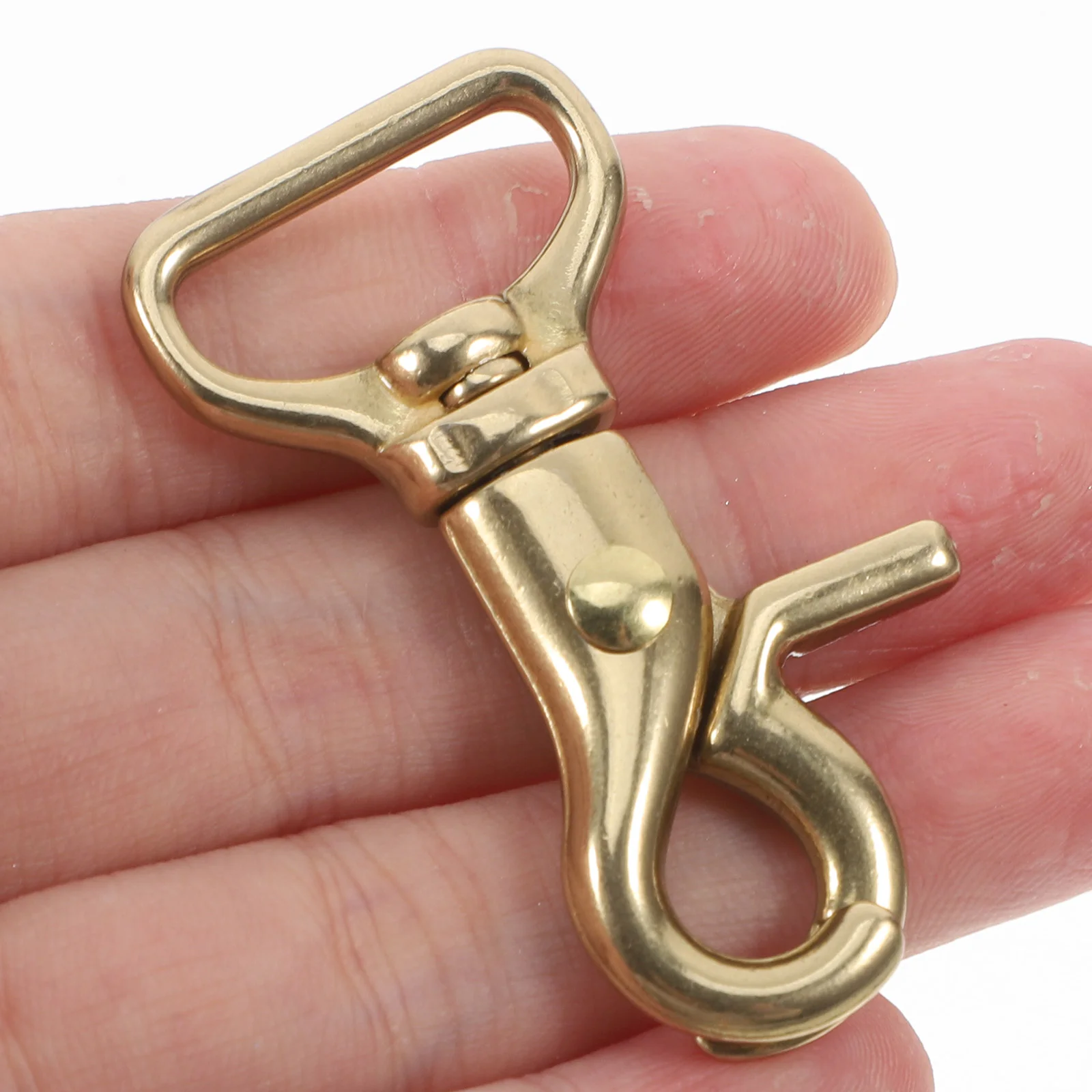Brass Keychain Trigger Snap Hooks Solid Heavy Duty Swivel Clasp Hook for Bag Wallet Purse Belt Lanyard Projects Mirror