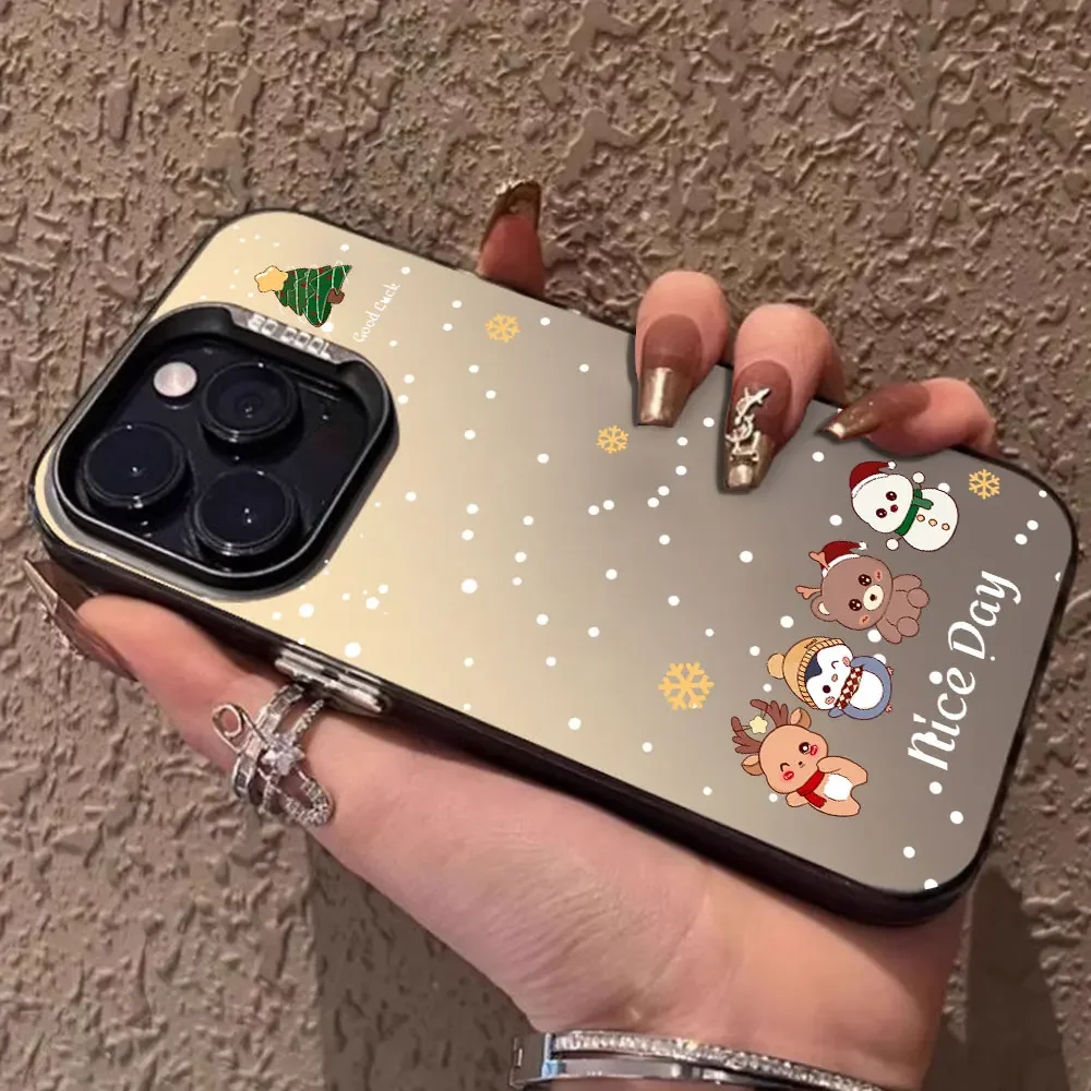 Luxury Silver IMD Fashion Christmas Pattern Phone Case Cover