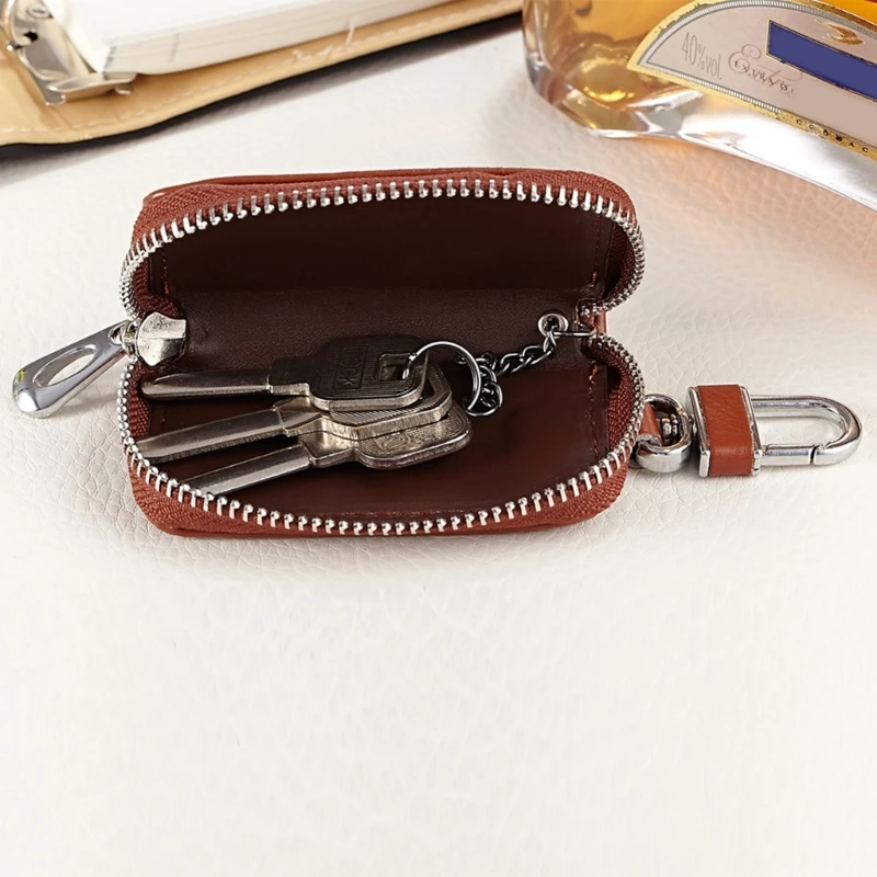 ThinkThendo's Unique Crocodile Print Unisex Leather Keychain Wallets