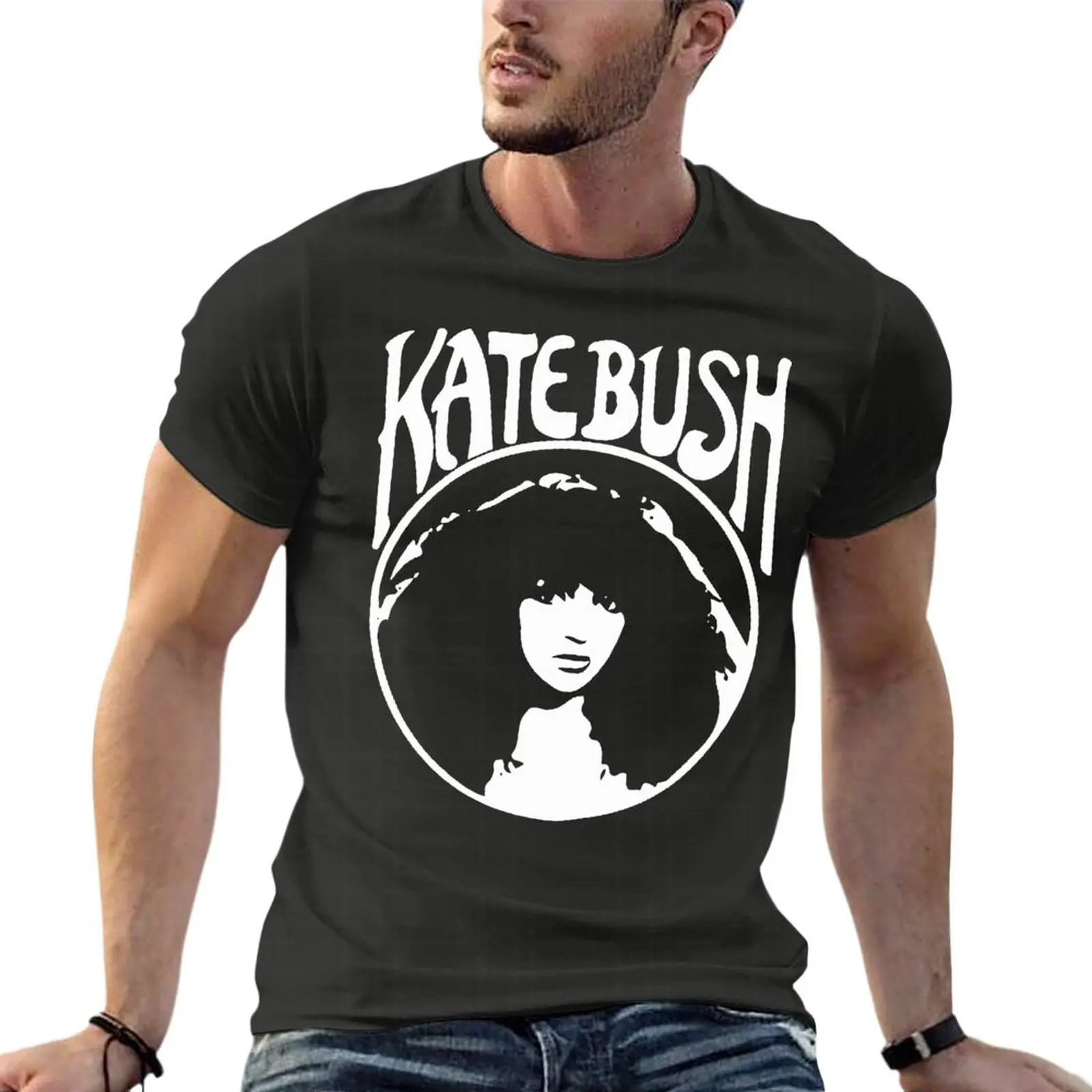 

Retro 80S Kate Bush Oversized T Shirts Branded Mens Clothes 100% Cotton Streetwear Big Size Tops Tee