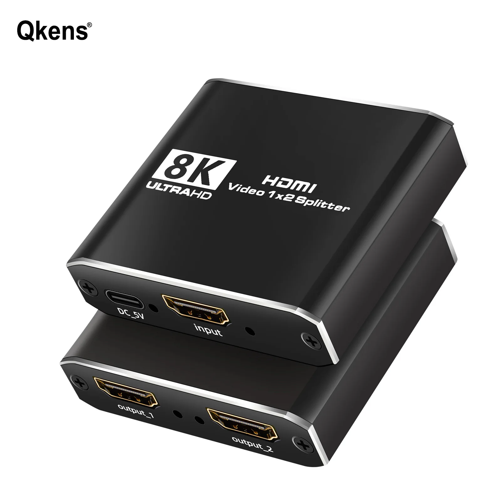 8K 60Hz HDMI Splitter 4k 120Hz HDR10 1x2 Video Distributor 1 in 2 Out 3D HDMI2.1 Splitter Adapter PS5 PS4 PC To TV Projector