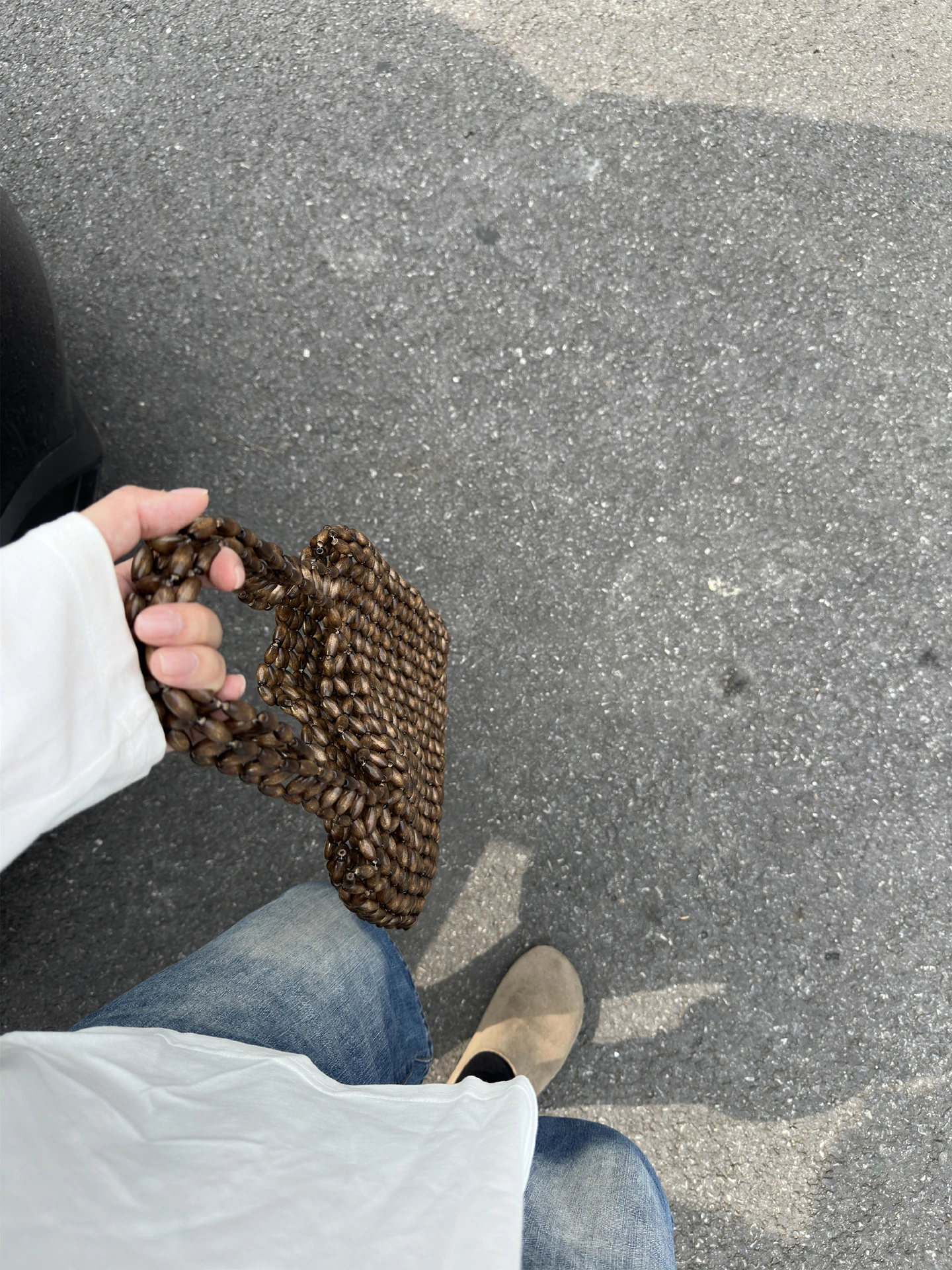 Vintage Wooden Beading Women Handbags Designer Hollow Beads Tote Bag Handmade Casual Summer Beach Bag Bali Purses 2025 Sac