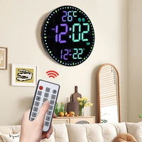 RGB LED Digital Wall Clocks Intelligent Wifi App Control Temperature Date Week Display Multi-functional Electronic Alarm Clock 1