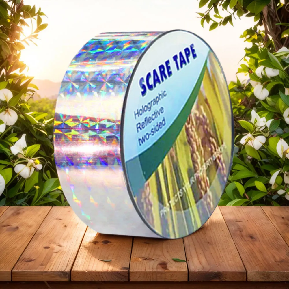 2.4cmx50m/4.8cmx50m Double Side  Bird Scare Tape Keep Birds Away Reflective Scare Tape Ribbon To Stop Damage Roosting Mess