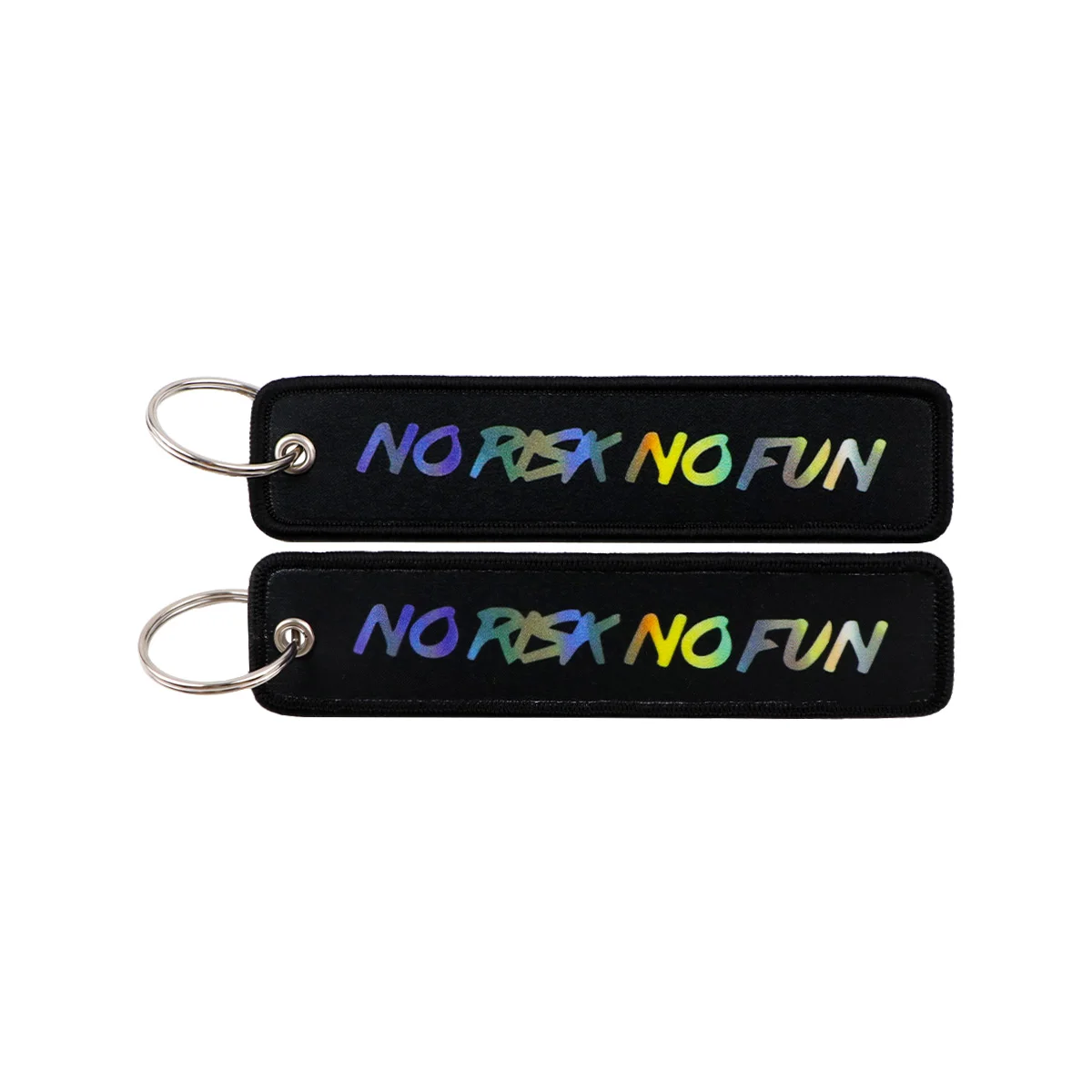 Humorous Embroidered Keychain - Key Ring Holder Accessory and Gift