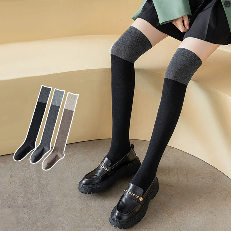

Women Long Socks Over Knee Thigh High Over The Knee Stockings 2023 Spring Autumn Female Girls Casual Knee Socks
