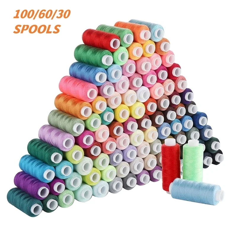100 Random Color Thread Spools Thread Set 1
