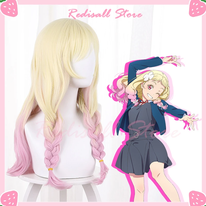 ¡Peluca de Cosplay de Onitsuka Natsumi, LoveLive! ¡Superstar! Peluca trenzada rizada ondulada de Anime para niñas, sombrero de escuela Idol, gorra gratis