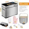 KBS Pro Stainless Steel Bread Machine, 2LB 17-in-1 Programmable XL Bread Maker with Fruit Nut Dispenser 6