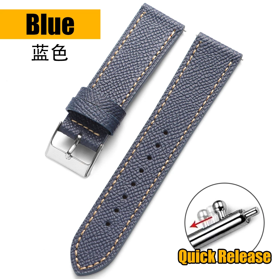 Genuine Leather Watch Strap – Retro Quick Release Wristband Accessory