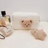 Portable Cute Bear Baby Toiletry Bag Make Up Cosmetic Bags Diaper Pouch Baby Items Organizer Reusable Cotton Cluth Bag for Mommy 3