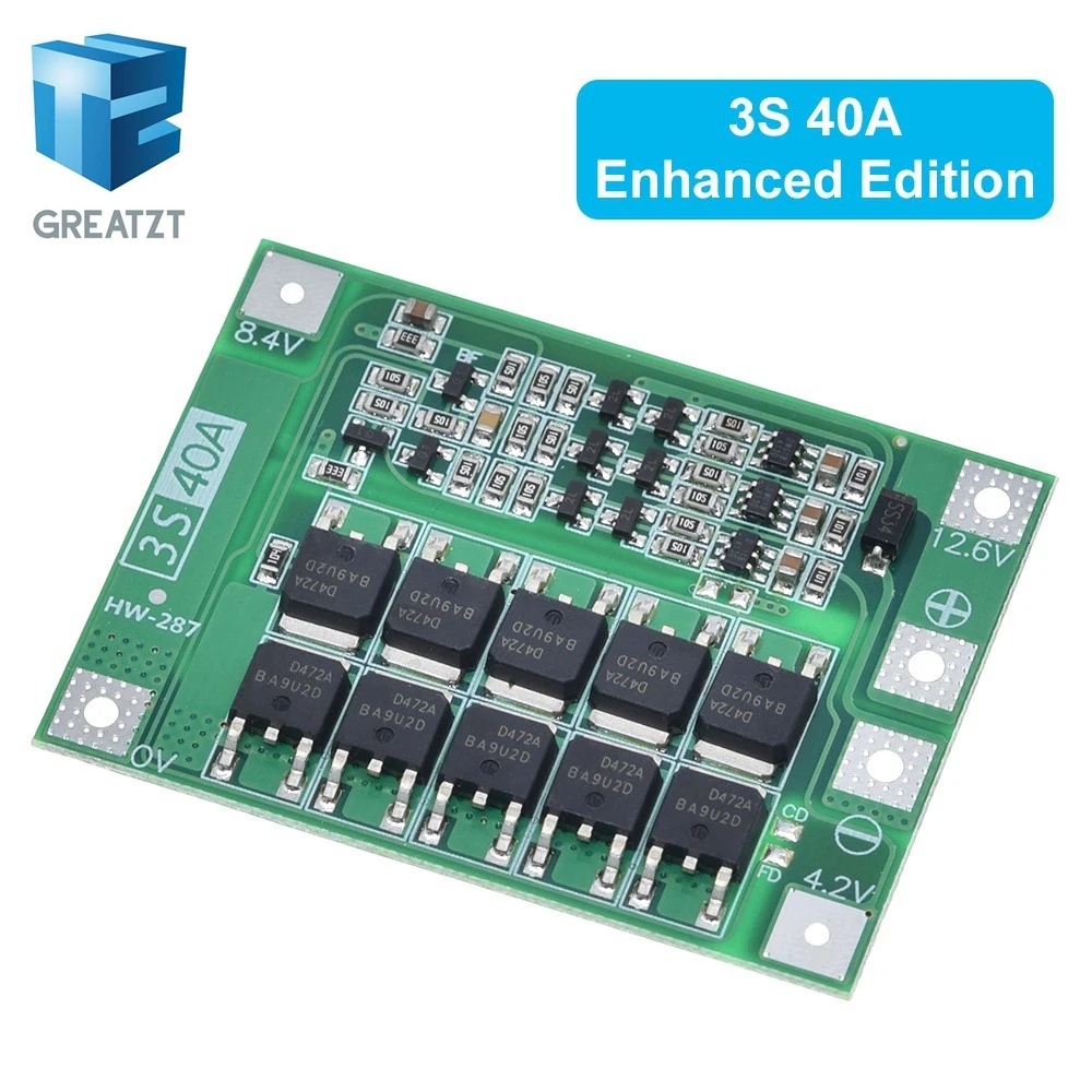 Enhanced Lithium Battery Charger Protection Board with Balance Function, 40A-60A Capacity