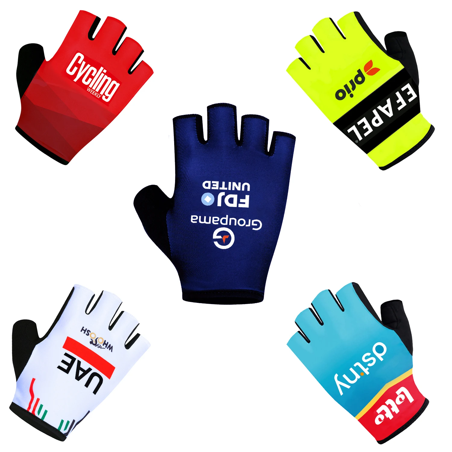 Blue Sports Cycling Half Finger Gloves for Men and Women - Versatile for Running, Fitness, Gym, and Riding