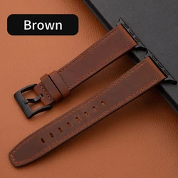Premium Crazy Horse Stijl Leren Horlogeband Armband, Compatibel met Diverse Maten