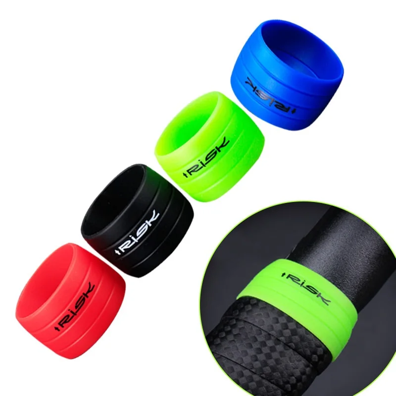 Bike Handlebar Tape 2pcs Silicone Anti-skip Bicycle Handlebar Tape plug Fixed Ring Road Bike Shift Handle Protection Cover Non-Slip Cycling Accessor bike handlebar tape bike accessory