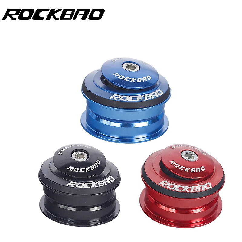 ROCKBAO-Bicycle Headset, 44mm 2 Bearing Clock, 1 1/8 for Road MTB Bike BMX Integrated Steering Parts for 28.6 Straight Tube Fork