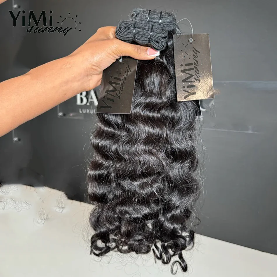 Burmese Wave Human Hair Bundles Unprocessed Virgin Curl Extension Weft 4pc Bundles Deals To Make Full Head For Women Yimisunny