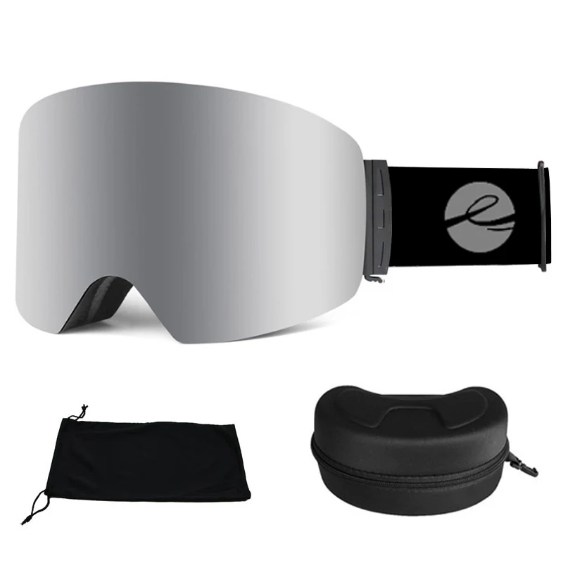 LOCLE OTG Ski Goggle Snowboard Mask For Men Women Ski Eyewear Anti-fog Cylindrical UV400 Motorcycle Snowmobile Glasses Adult 3