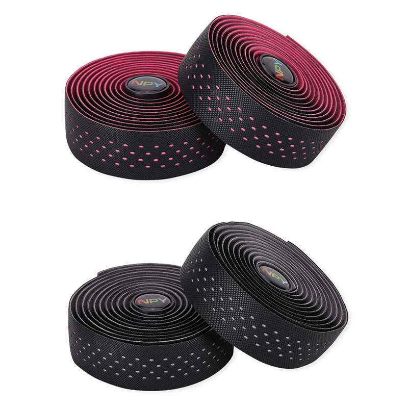 Breathable PU+EVA Gravel Handlebar Tape Shock Absorbing Bicycle Racing Shock Str