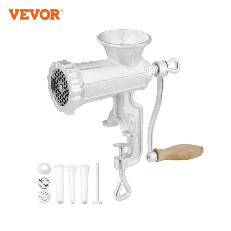 VEVOR Manual Mini Meat Mincer Food Processor Grinder Portable Chopper Blender Sausage Stuffer Stainless Steel for Beef Fish Home