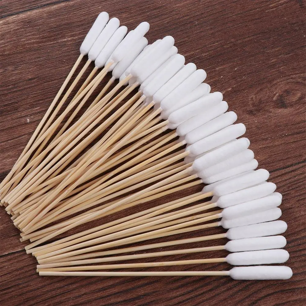 Dog Cotton Buds 50 Pcs Pet Ear Cleaning Cotton Swabs Long Multipurpose Sticks With Wood Handle For Cat Dog Removing Ear Wax