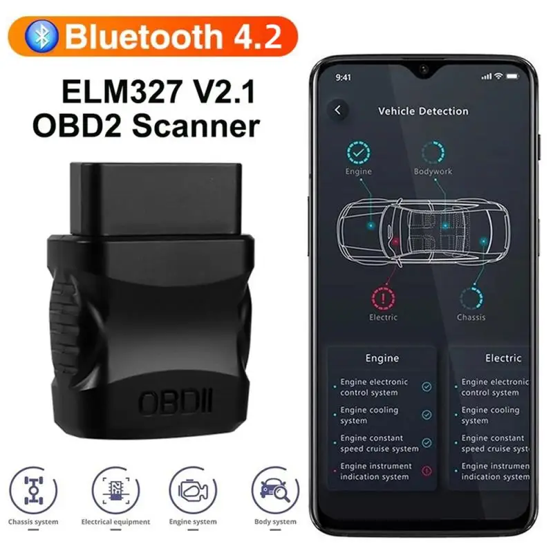 OBD2 Scanner ELM327 V2.1 for Android IOS Car