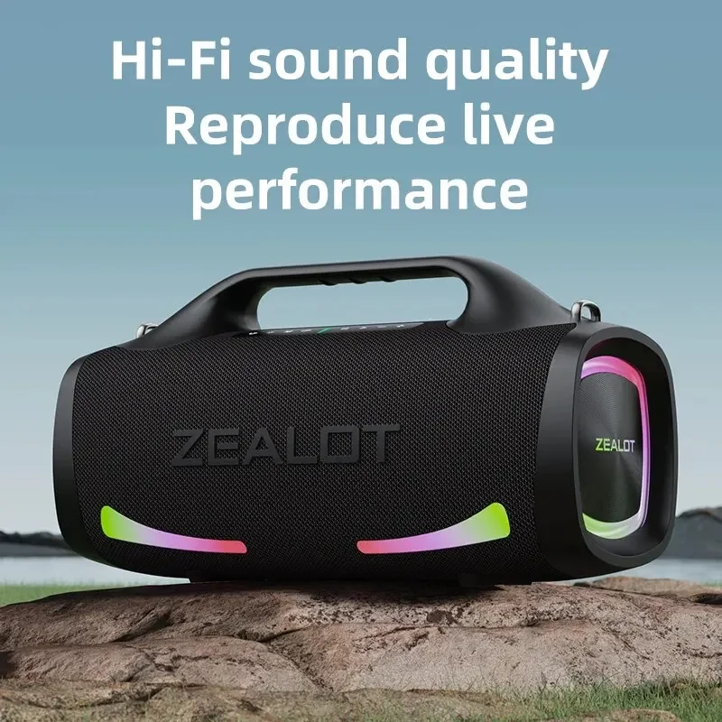 ゆ*ま様 ZEALOT S79 ワイヤレススピーカー ブラック 新品未開封 Zealot-S79 Speaker Party Portable Speaker with Bluetooth 5.2
