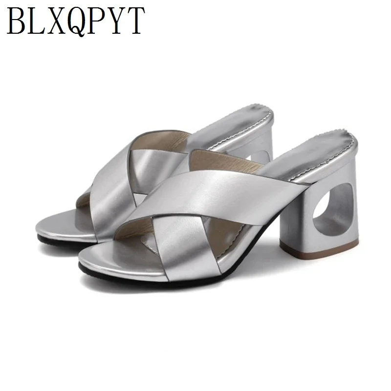 

BLXQPYT New Big Size 32-45 Women Summer Fashion Leisure shoes woman platform peep toe high heels Sandals Beach Slippers C5-22