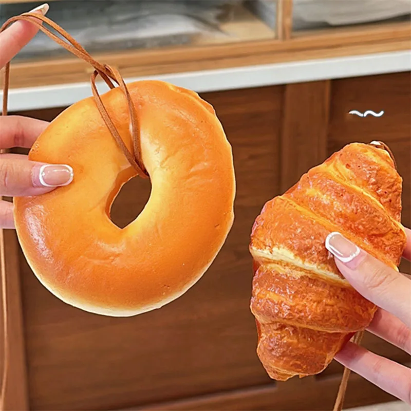 Creative Artificial Bread Simulation Food Keychain Lovely Keychain Cute Backpack Ornaments Pendant Keyring For Bag Jewelry Gifts