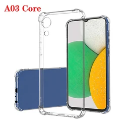 Durable 1.5MM Clear Shockproof Silicone Phone Case - Transparent Air-Bag Protective Cover for Samsung A03 Core (Clear)