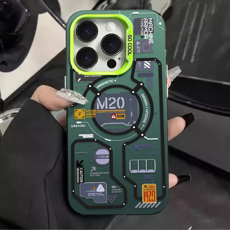 Mechanical Design Frosted Armor Case with Acrylic and Silicone Cover