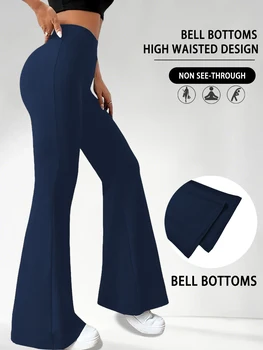 Women's Super Soft Flare Pants High Waisted Tummy Control Workout Yoga Leggings Bell Bottoms 1