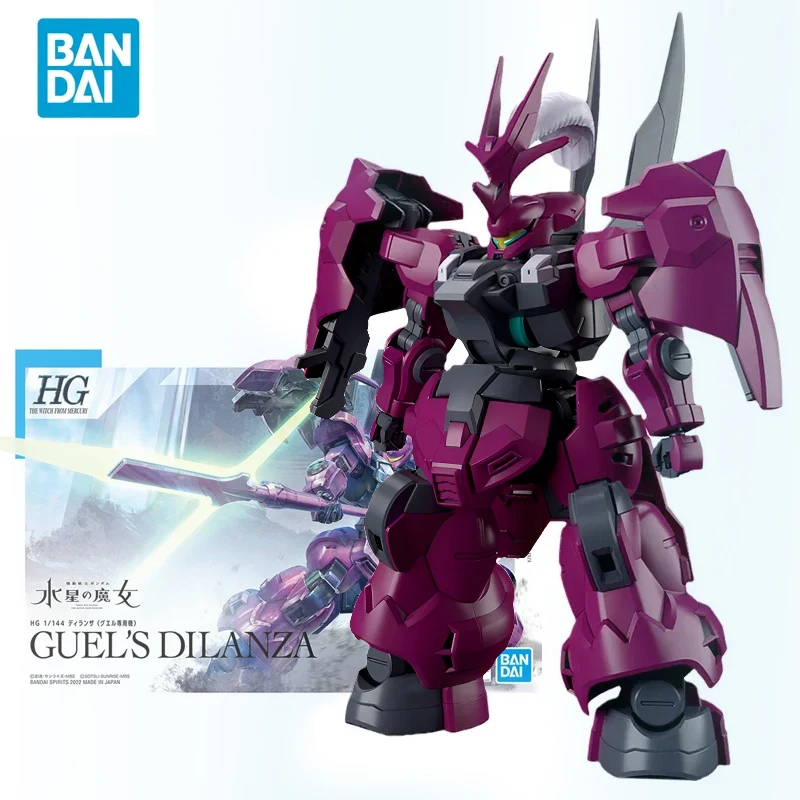 

Bandai Original Anime GUNDAM HG 1/144 THE WITCH FROM MERCURY GUEL'S DILANZA Action Figure Collectible Model for Kids Toys Gifts