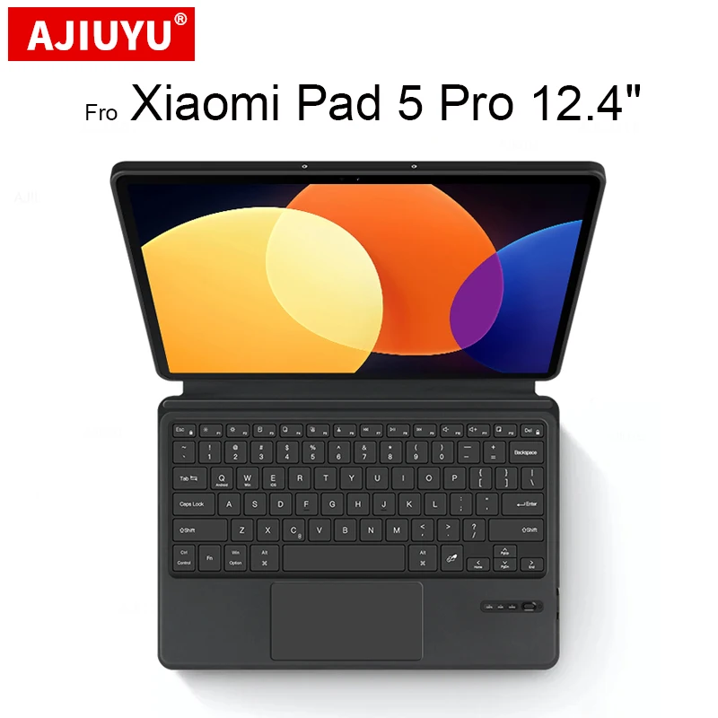 

Чехол с клавиатурой для XIAOMI Pad 5 Pro 12,4 "MiPad 5 Pro 2022 12,4 защитный чехол арабский Португальский Испанский Русский французский иврит
