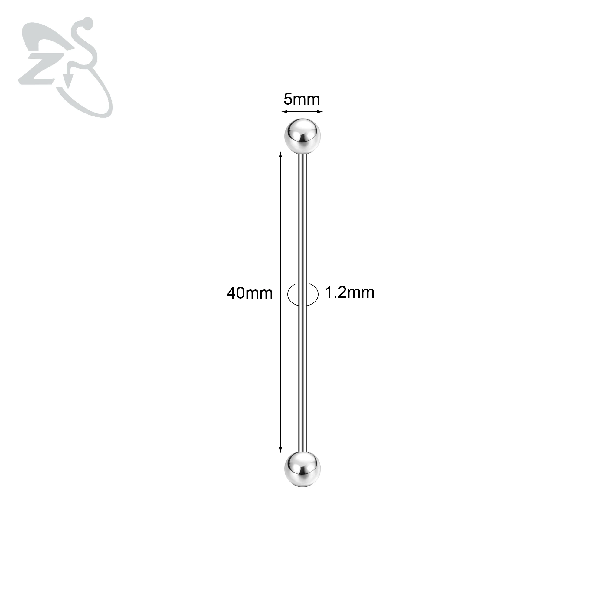 Elegant 316L Surgical Steel Spike Barbell Earrings