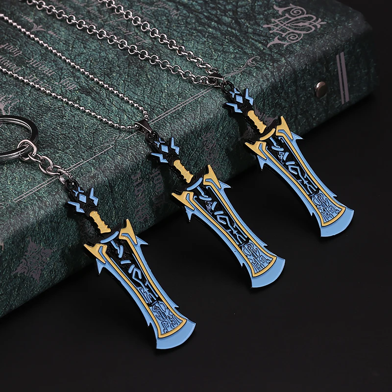 Xenoblade Chairs 2 Portachiavi Blue Sword Monado Ciondolo In Metallo Chaveiro Portachiavi Borsa Charm Portachiavi Portachiavi Gioco Gioielli