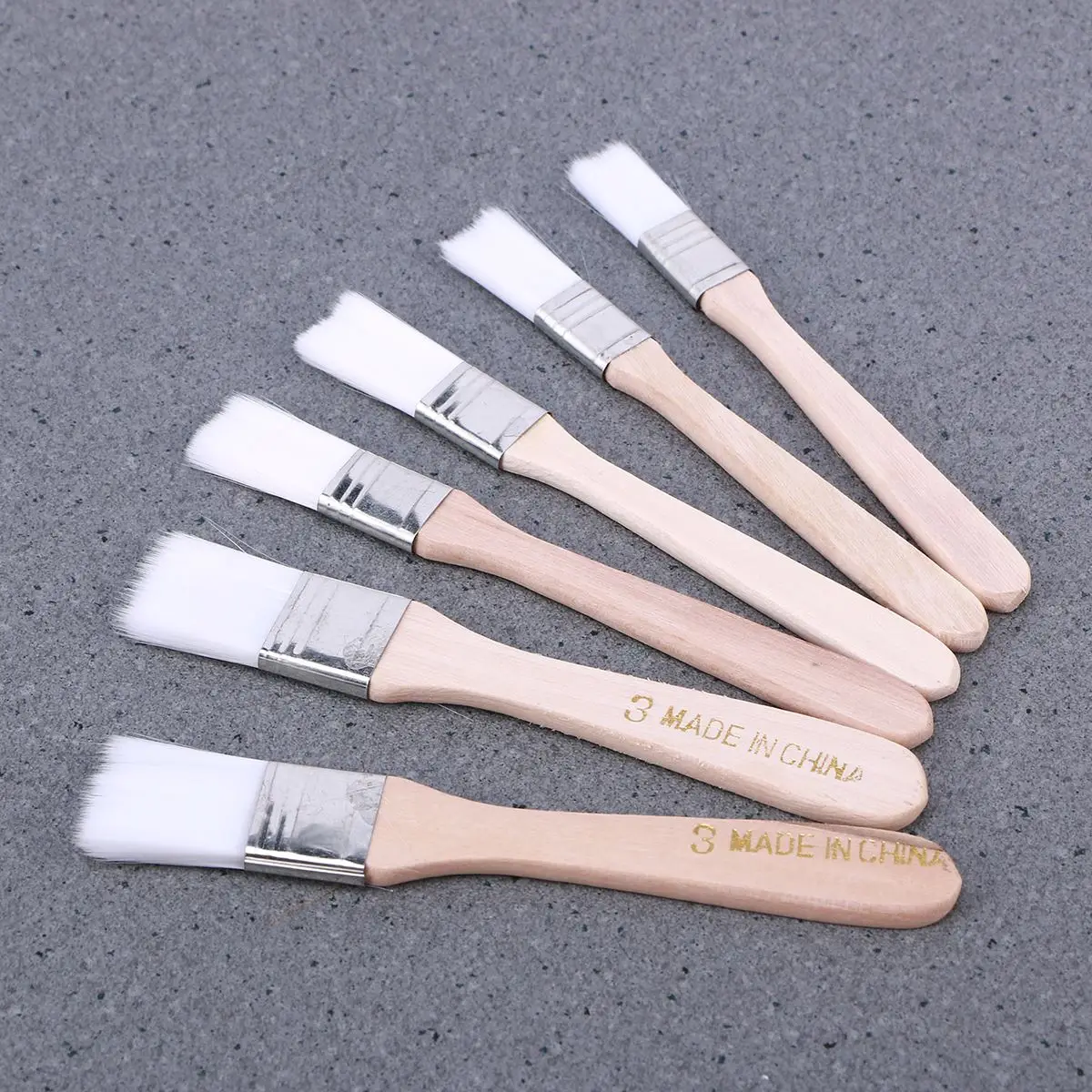6Pc Chip Brushes Wooden Handle Wall Furniture Painting Brush For Stains Varnishes Glues Nylon Thickened Painting Chip Paint wall painting brush trimming paint brush