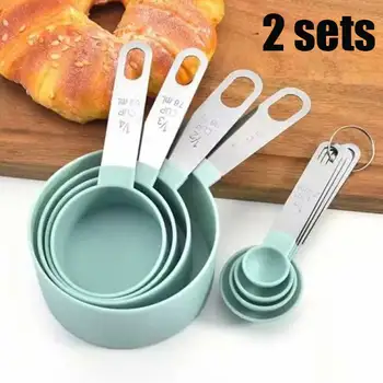1 set Set misurino e cucchiaio, acciaio inossidabile, adatto per ingredienti secchi e liquidi 1