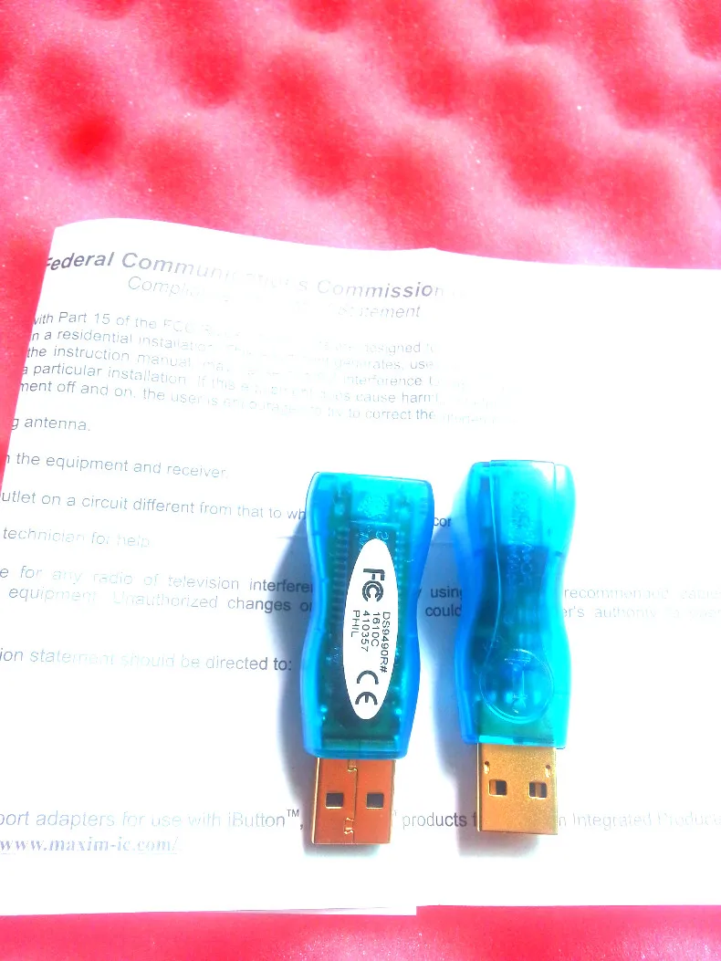 

DS9490R# Maxim Programmer USB:1-Wire/iButton Adapter DS1402D
