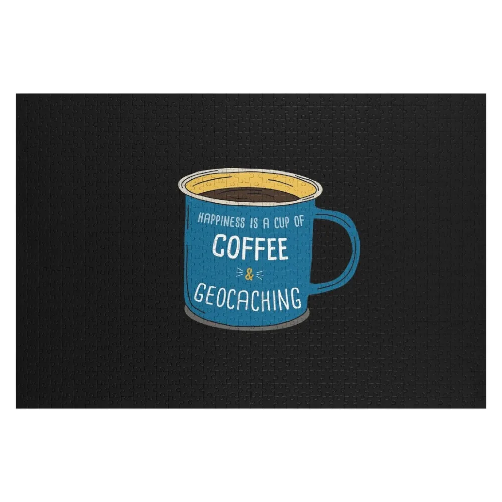 

Головоломка-пазл для детей Geocaching & Coffee is happiness, аниме, персонализированные детские подарки с индивидуальным именем, детская игрушка-пазл