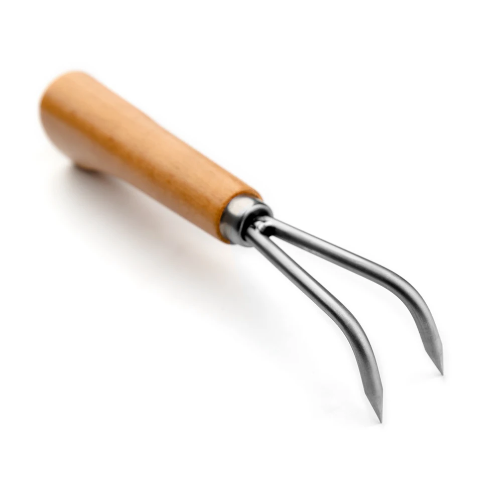 Bonsai tools hook 23 cm (9") wooden handle stainless steel hook garden tools