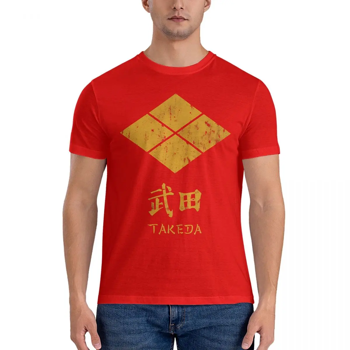 thumbnail image 1 of Camisetas Takeda para hombre con el logotipo del clan japonés, divertidas camisetas de manga corta y cuello redondo, de algodón, recién llegadas., 1 of 7