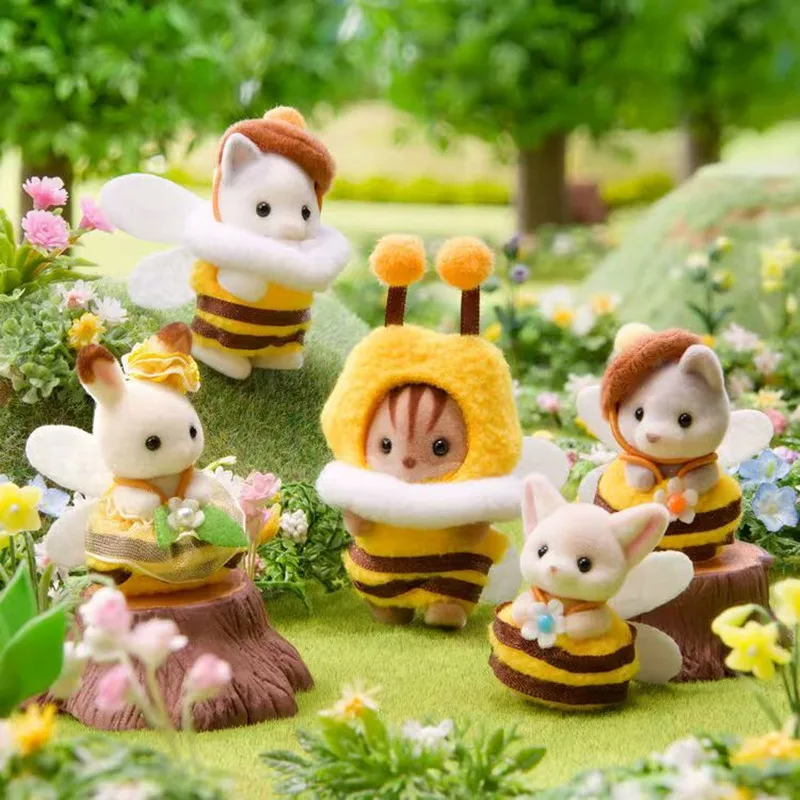 Japan Original Sylvanian Families Bee Disguise Set Figure Doll Model Collection Children Birthday Gifts animal toy set cartoon toy