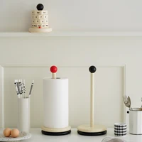 Nordic Kitchen Napkin Rack Roll Paper Holder Shelf Tissue Support Stand Wooden Organizer Aesthetic Home Decor Accessories 1