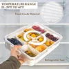 8 Grid Divided Serving Tray Snack Platters Organizer with Lid Handle Snack Fruits Food Box Fresh-keeping Kitchen Accessories New 2