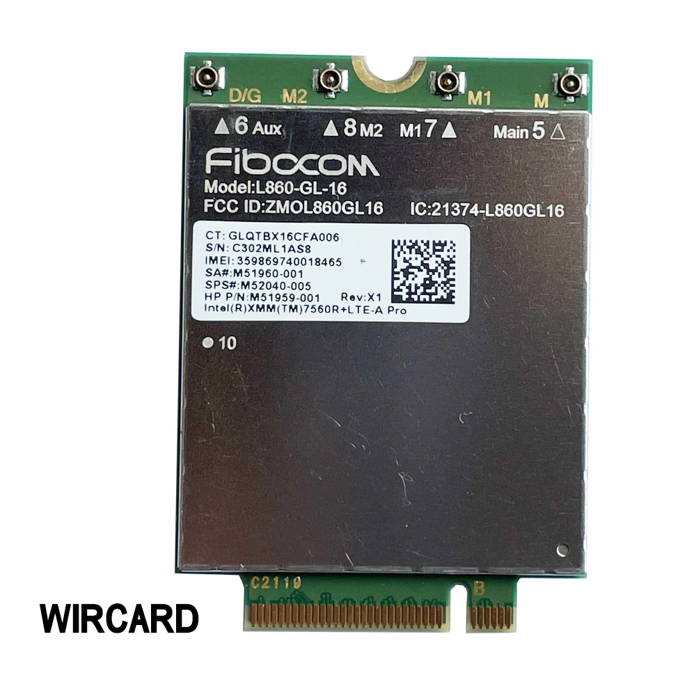 Wircard L860-gl16 Lte Cat16 Módulo para 4g L860-gl M52040005 4g Modem Ngff M.2 para hp Portátil - Imagem 6