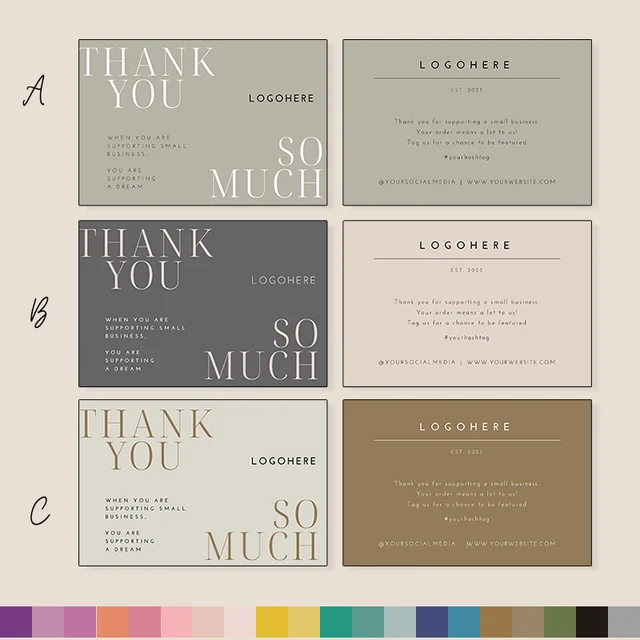 Elegant Thank You Card Designs