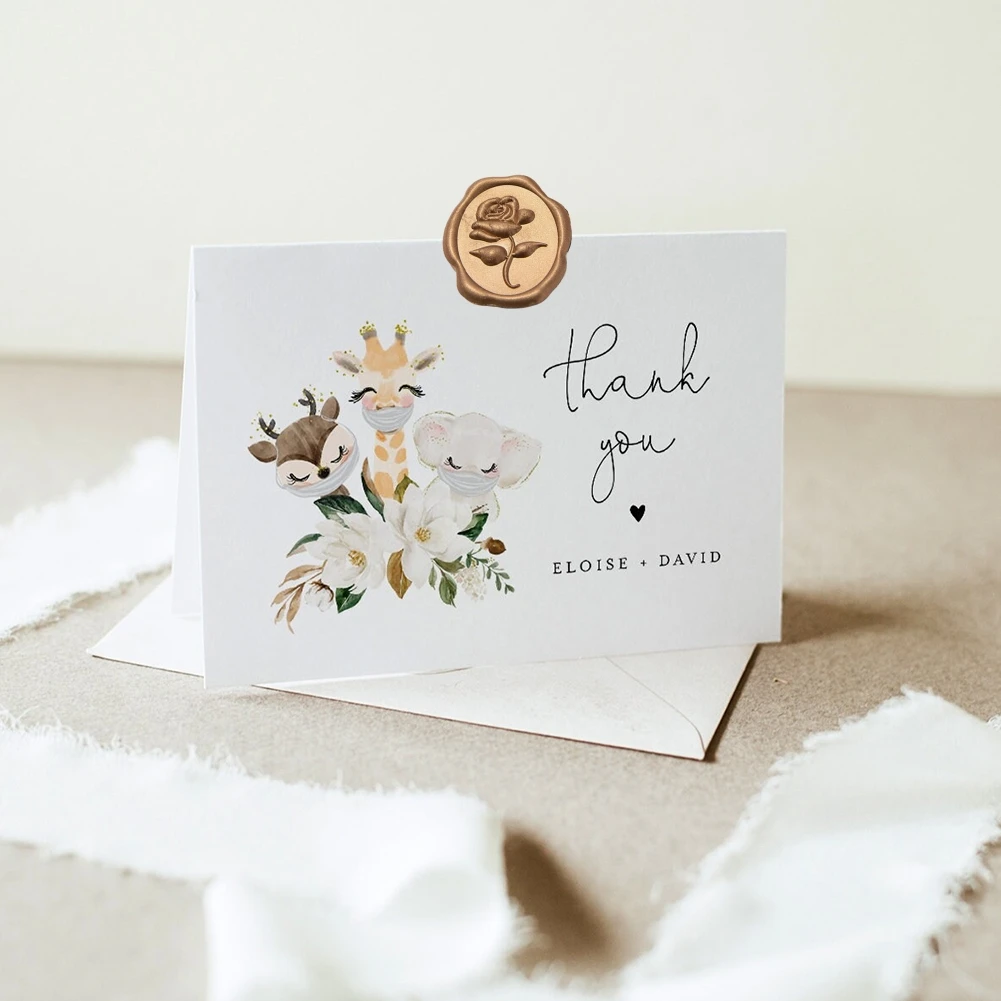 

SWEETHOME 100PCs Self-Adhesive Wax Seal Stickers Light Stickers For Wedding Invitations Envelopes Christmas Gift