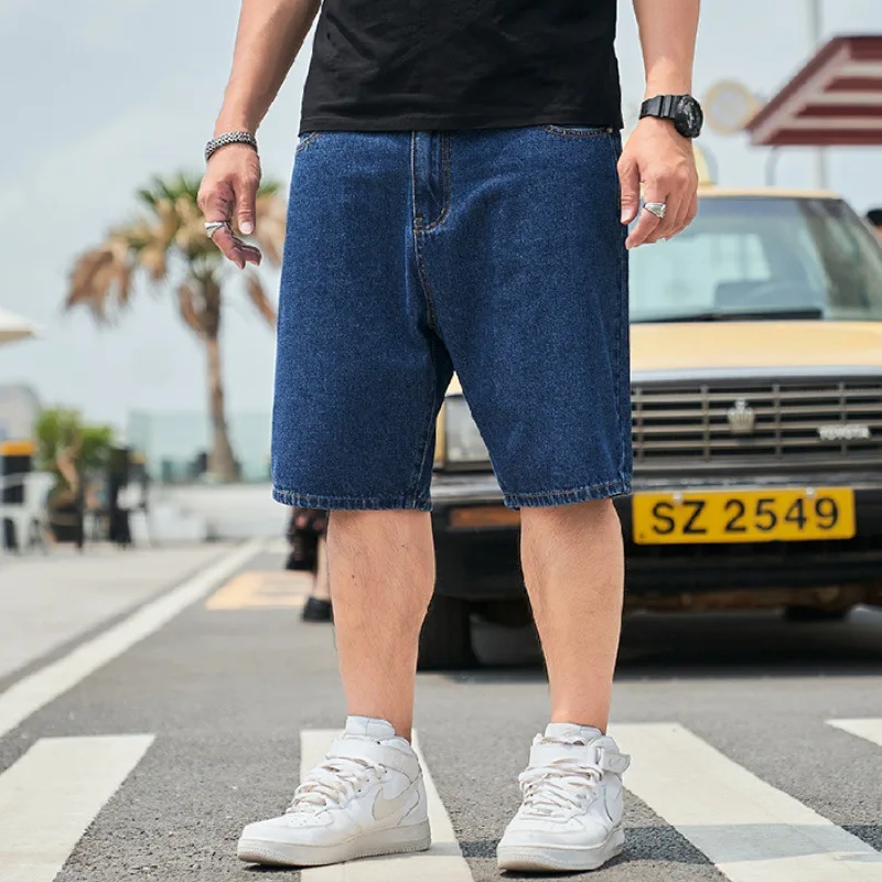 Men's Big and Tall Denim Baggy Shorts 